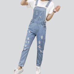 Damen Jeans Overall mit Rissen