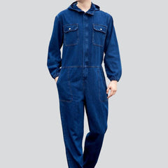 Blauer Jeans-Overall für Herren im Worker-Stil