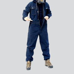 Workwear-Jeansoverall mit Reißverschluss