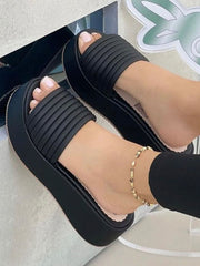 Solid Platform Sandals