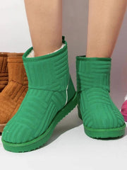 Botas de nieve suaves y esponjosas con forma de toalla