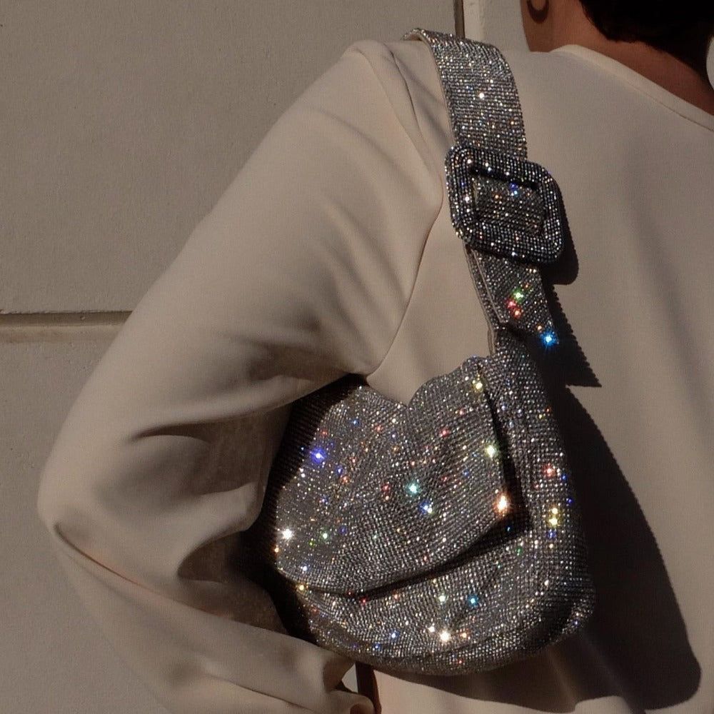 Hot Insight – Schultertasche mit Kristall-Strass