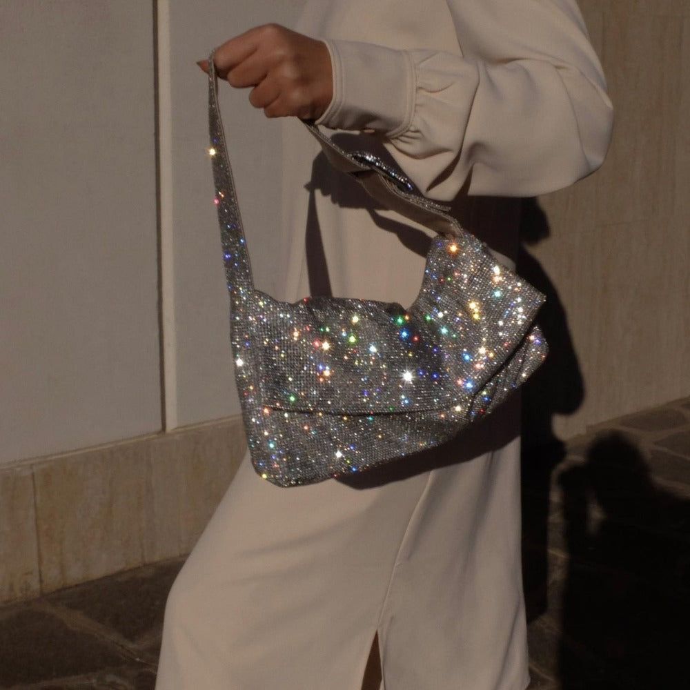 Hot Insight – Schultertasche mit Kristall-Strass