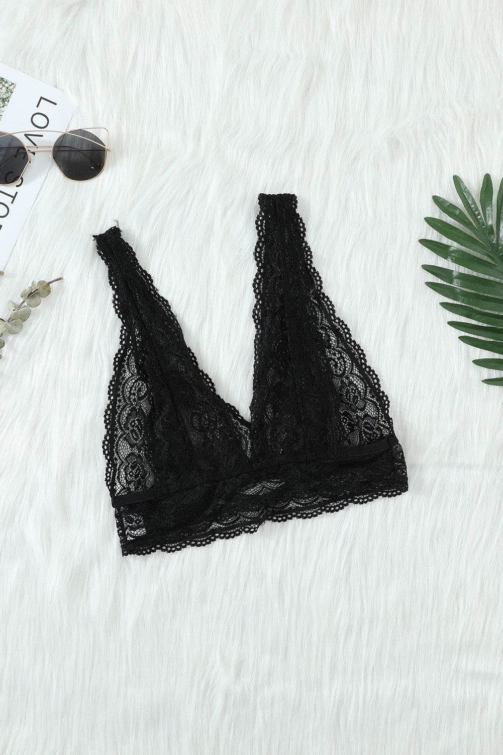 Black Perspective Lace Bra