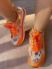 Zapatillas de plataforma con estampado