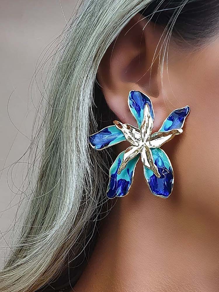 Pendientes con diseño de flores