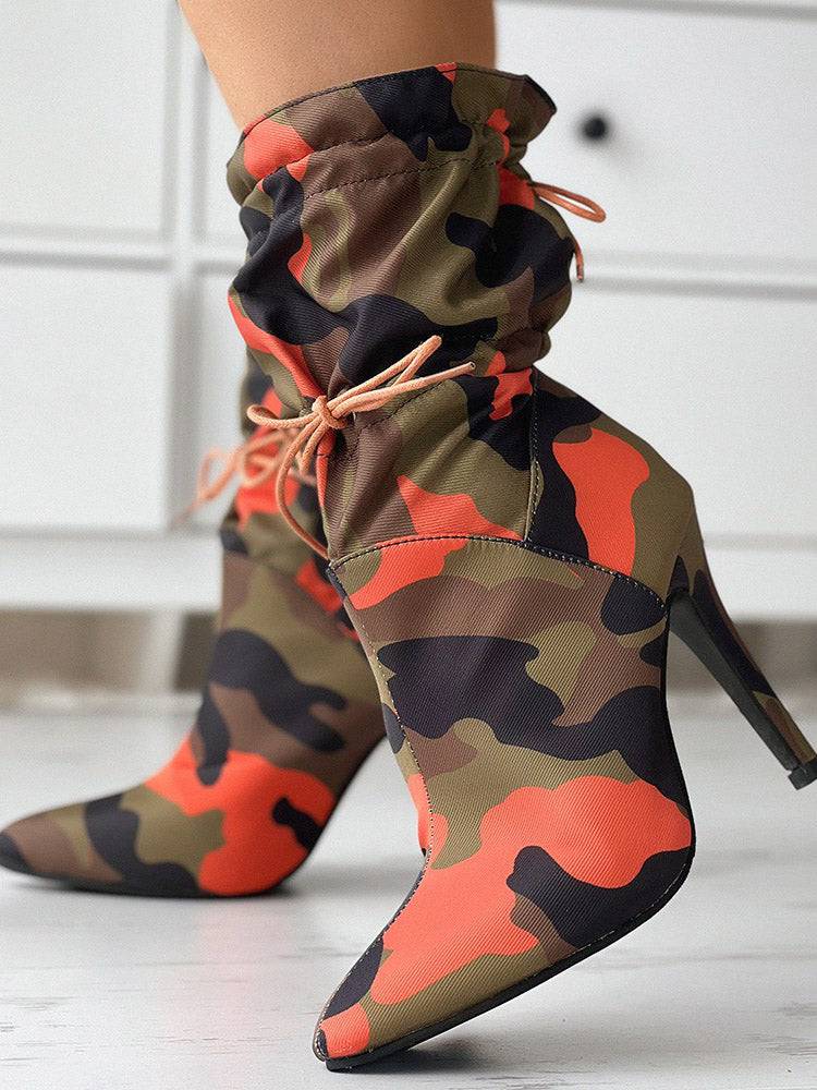 Botas de camuflaje hasta el tobillo