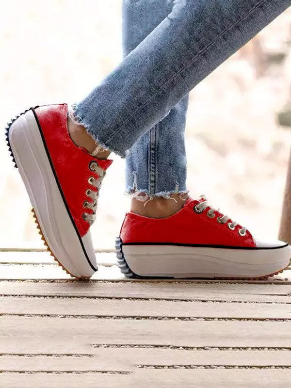 Casual Lace-Up Canvas Sneaker