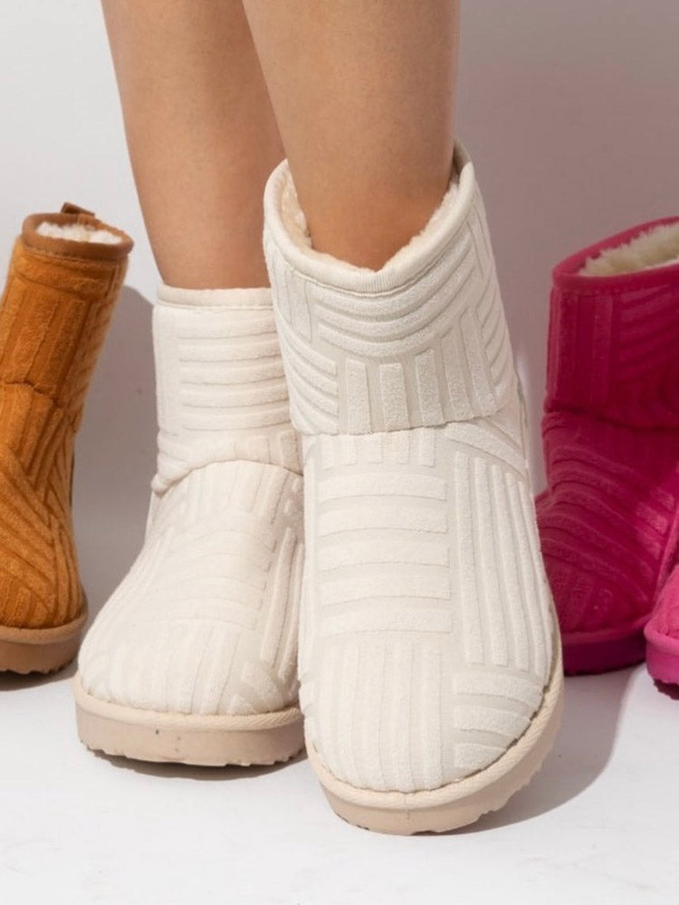 Botas de nieve suaves y esponjosas con forma de toalla