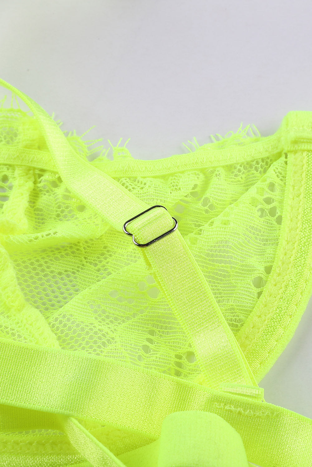 Neon Lace Balconette Bralette Lingerie Set