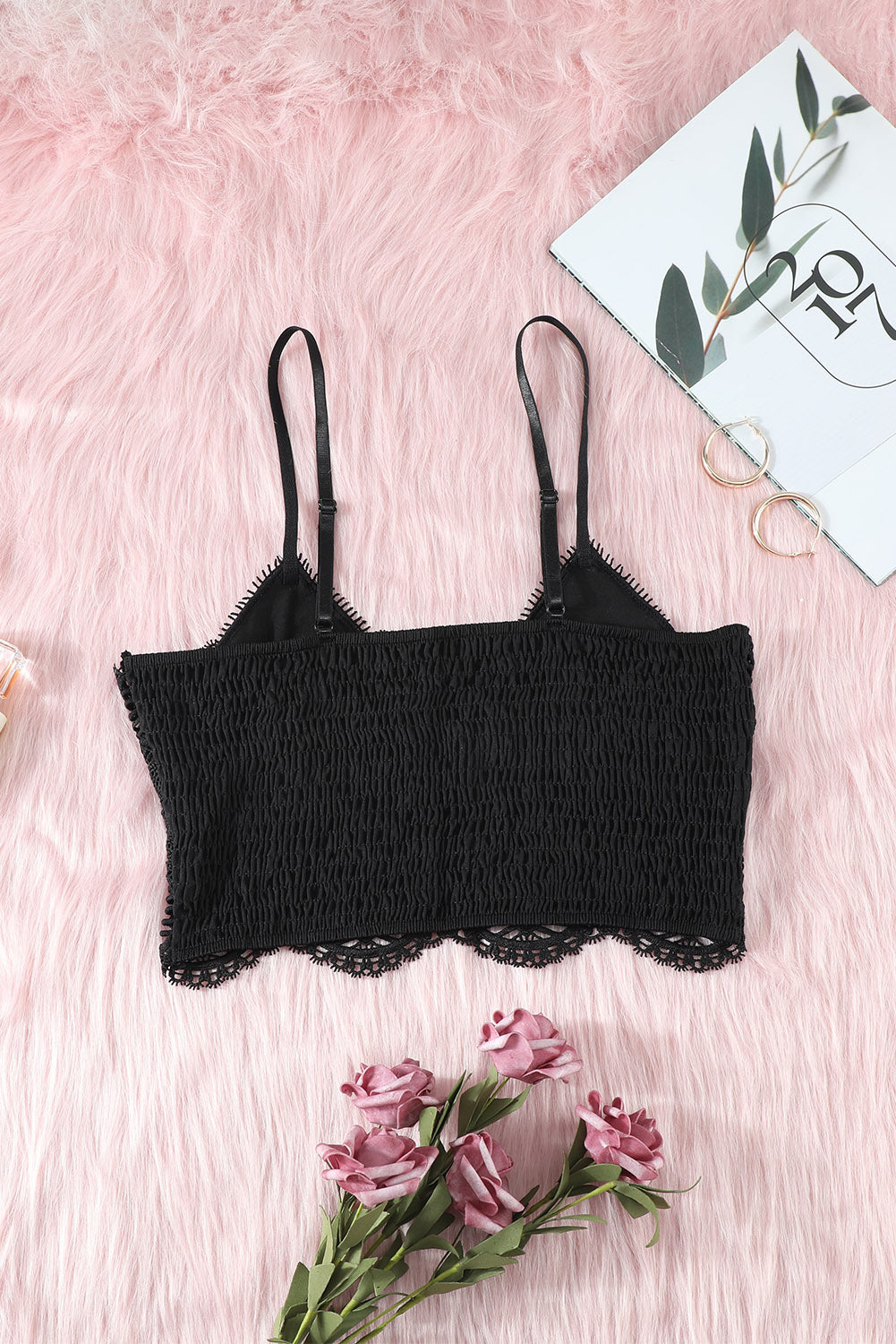 Bralette de encaje estampado