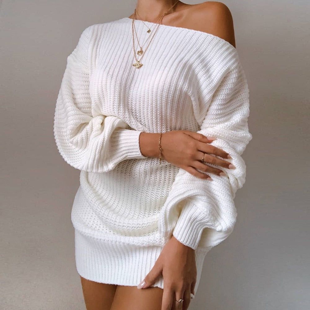 Lene One Shoulder Knitted Mini Dress