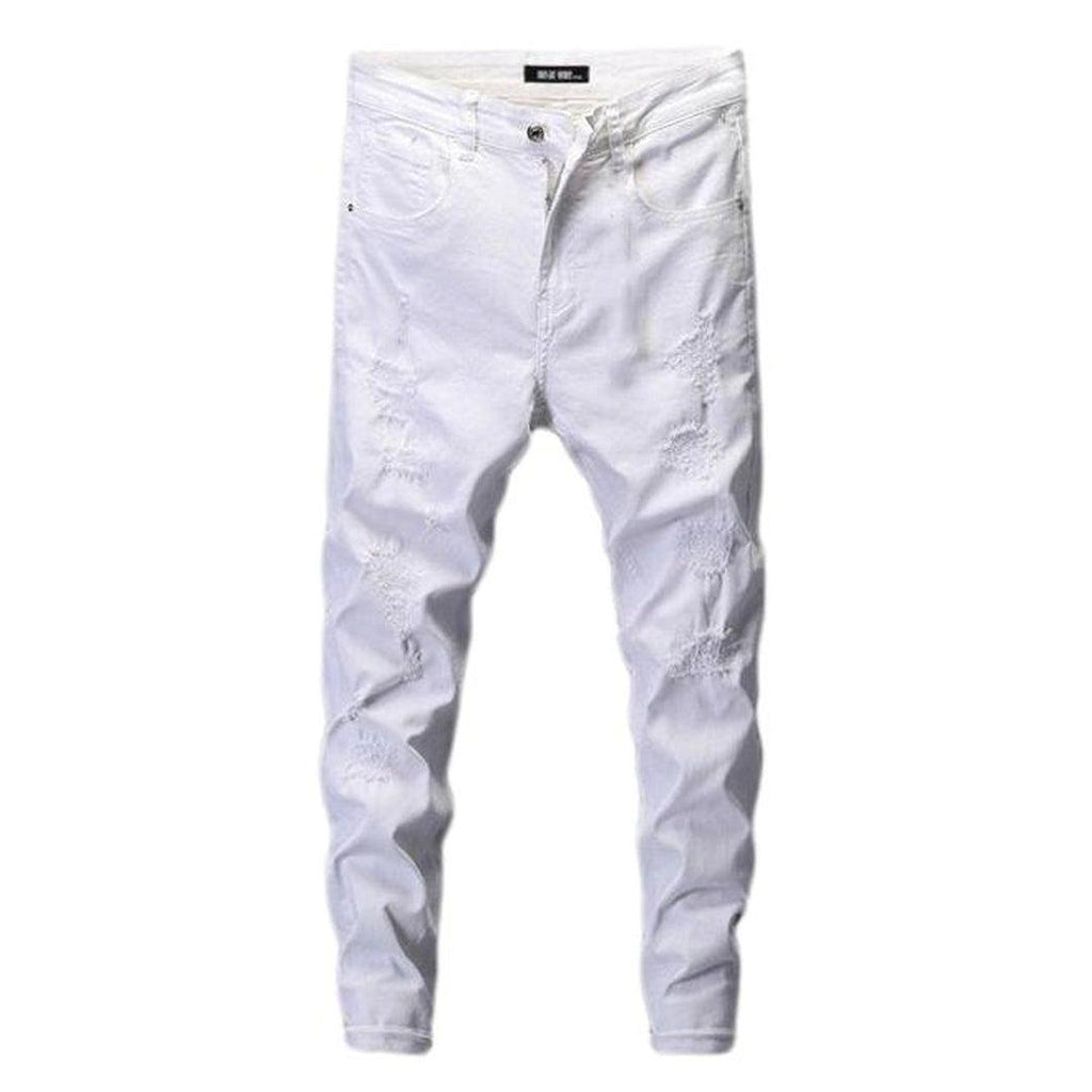 White men's distressed jeans