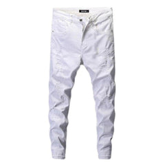 White men's distressed jeans