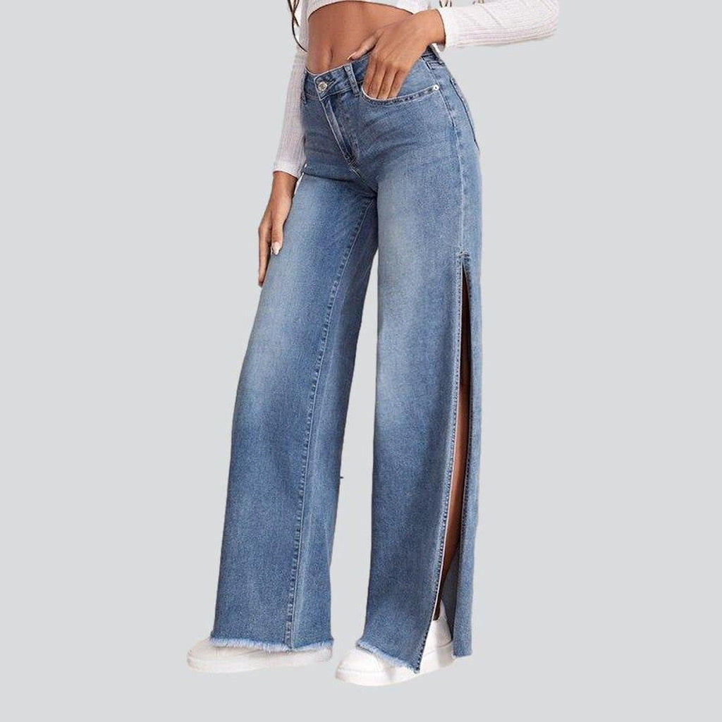 Wide-leg loose jeans for women