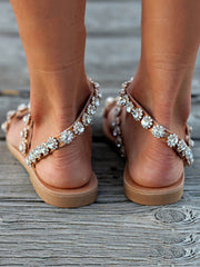 Rhinestones Flip Flops Crystal Sandals