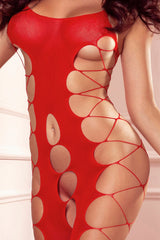 Fishnet Big Holes Open Crotch Body Stocking