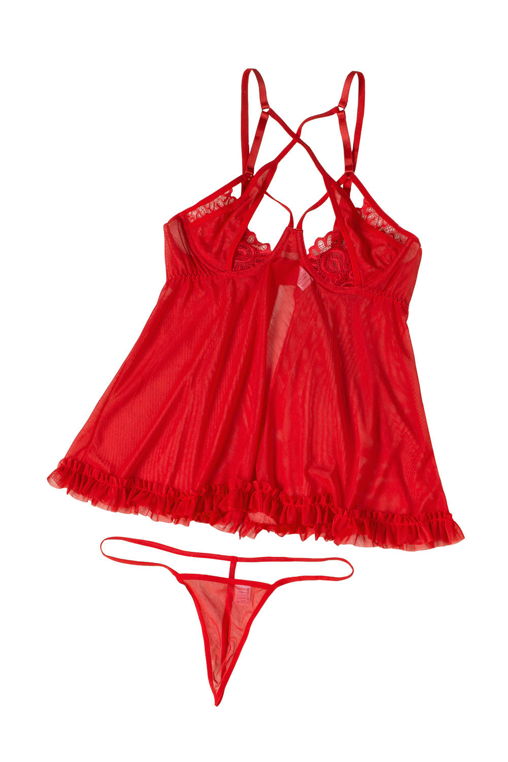 Dessous-Set mit Camisole und Riemchen