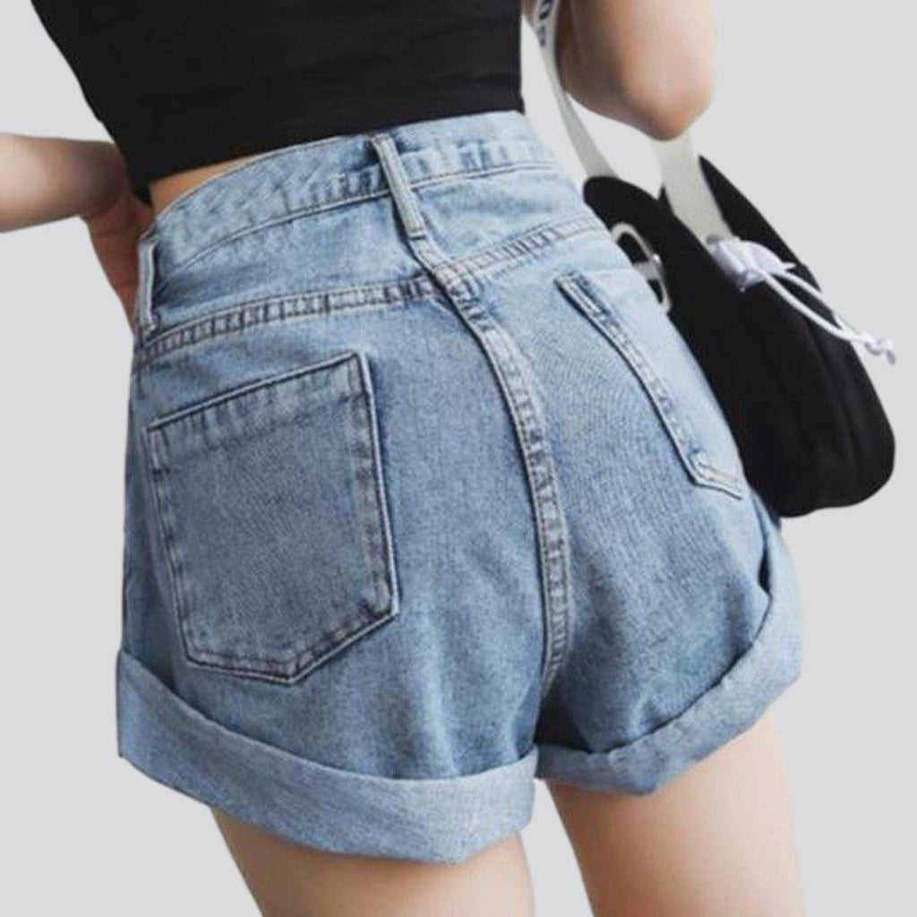 Weite Damen-Jeansshorts