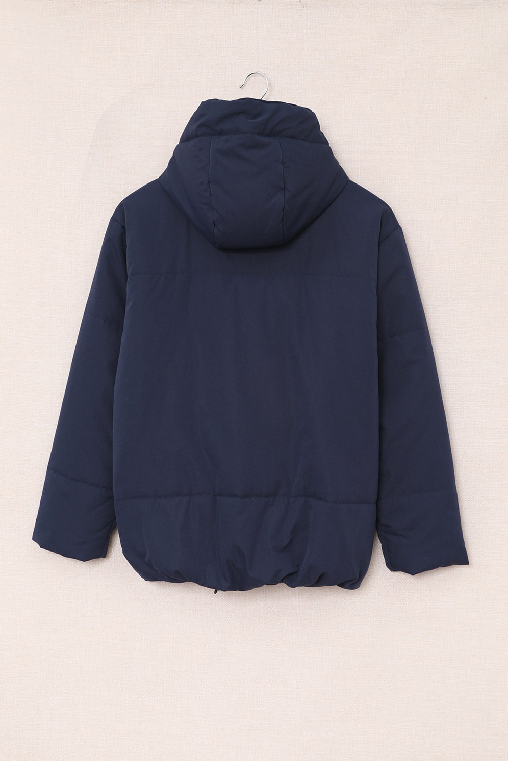 Zipper Hooded Coat With Pocket