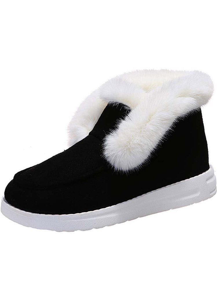 Plush Fur Warm Suede Boots