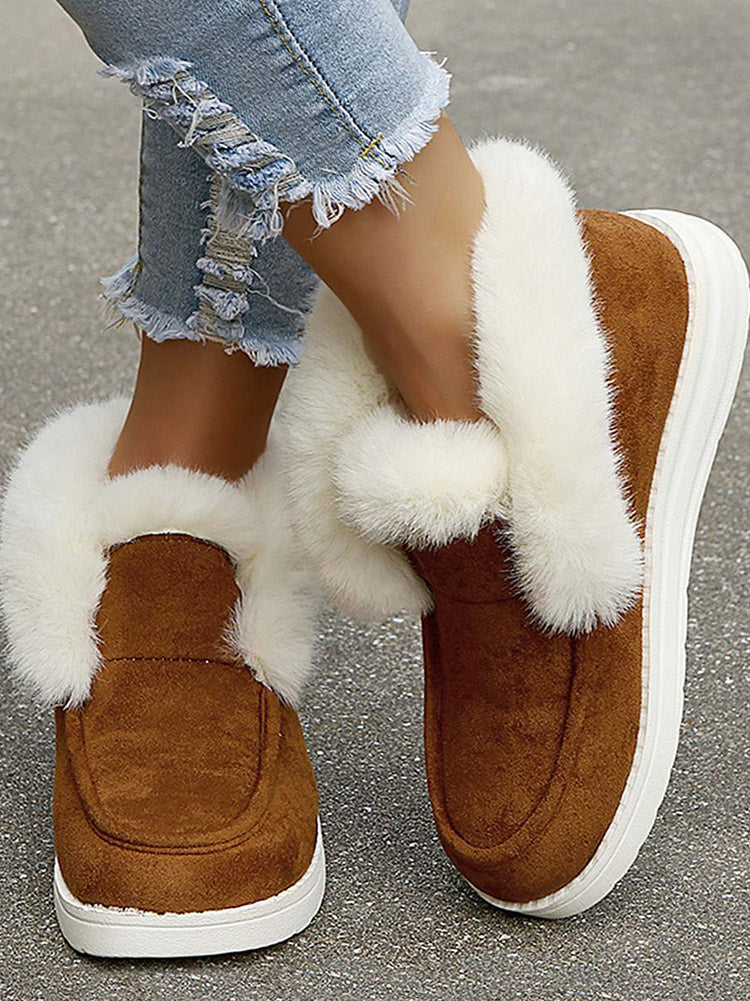 Plush Fur Warm Suede Boots