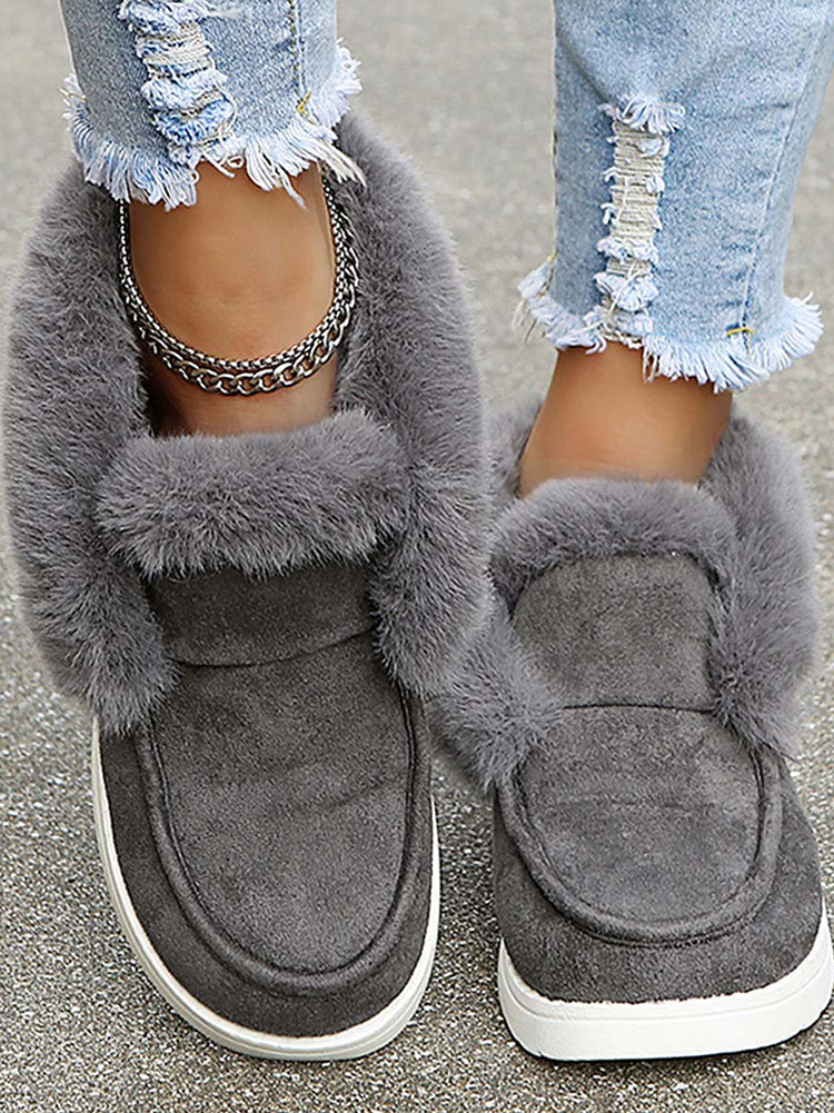 Plush Fur Warm Suede Boots